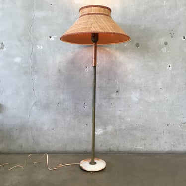 1950s Floor Lamp with Original Shade