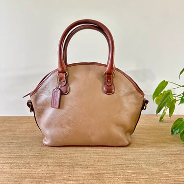 Vintage Authentic Coach Sheridan Roswell Satchel - Top Handle - Hand Made Purse - Rare Tan Color - Style 4228 