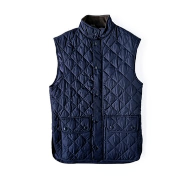 BARBOUR LOWERDALE NAVY QUILTED VEST