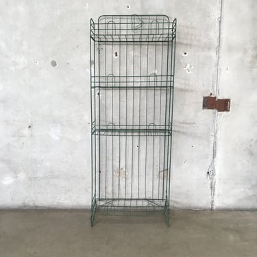Green Painted Wire Vintage Four Shelf Frito Lay | Urban Americana ...