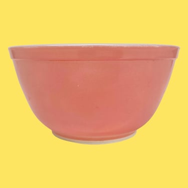 Vintage Pyrex Bowl Retro 1950s Mid Century Modern + Size 1.5 Quart + Pink Flamingo + 402 + Ceramic + MCM Kitchen + Storage and Organization 