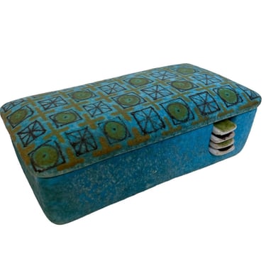 Vintage Aldo Londi for Bitossi Ceramics Italy Vintage Ashtray Box Set -  Rimini Blue Collection 