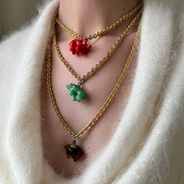 90s Multi Chain Lucky Elephant Necklace