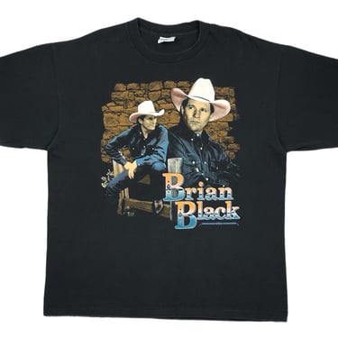 Vintage 90s Brian Black/Clint Black Double Sided Country Music Tour Graphic T-Shirt Size XL 