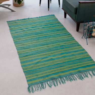 70's Teal Rug from Ackermans Estate