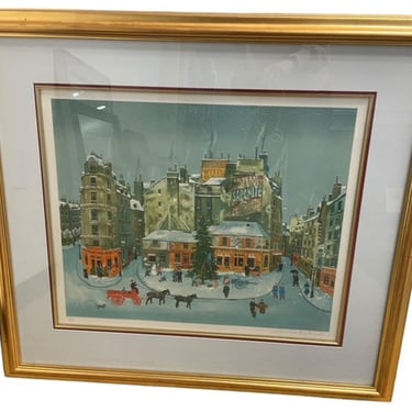 Michel Delacroix Le Grand Sapin Signed Numbered Lithograph COA 6/150 EK221-58