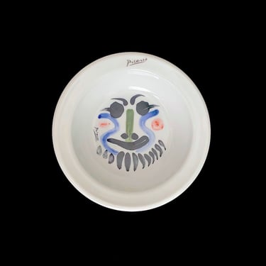 Vintage Modern Art Victoria Porcelain Collection Picasso FACE Limited Edition Small 4 5/8" Fruit Bowl or Trinket Bowl 