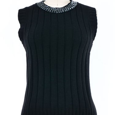 1999 Chanel Sequin Trimmed Knit Tank