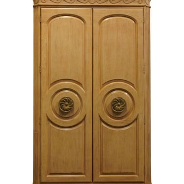 BERNHARDT FURNITURE Italian Contemporary Style 49" Blonde Clothing Armoire / Chiffonier 338-144 