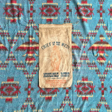 Vintage Chief of the West Minneapolis Patent Feed Sack 