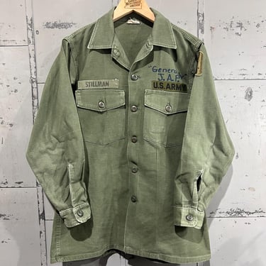 70's OG-107 Fatigue Button Up Shirt Vietnam War Army Green Uniform 