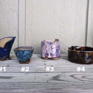 Item#3, a Handmade, small batch pottery, pots, succulent, orchid, mamu, plant pots 