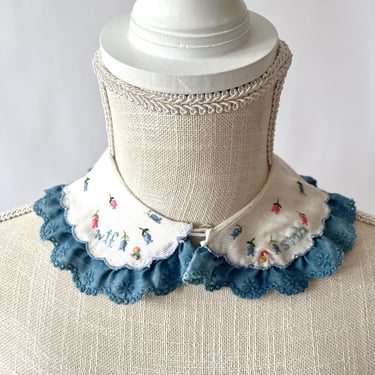 Vintage Collar Upcycled Embroidery SMH WTF 