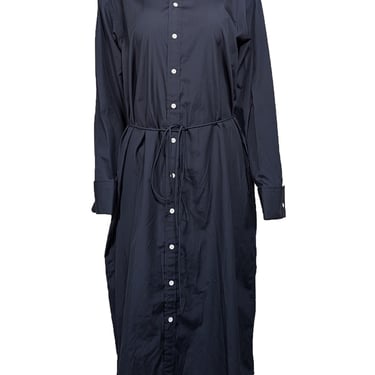 Rag & Bone - Navy Poplin Long Sleeve Shirtdress Sz M