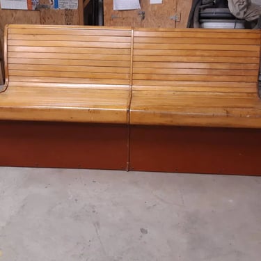 Vintage Brunswick Bowling Alley Seats Bench | Man Cave