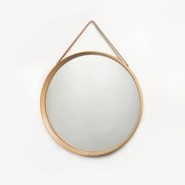 VINTAGE  - Luxus Oak mirror by Swedish designers Uno and Osten Kristiansson - 1960s 