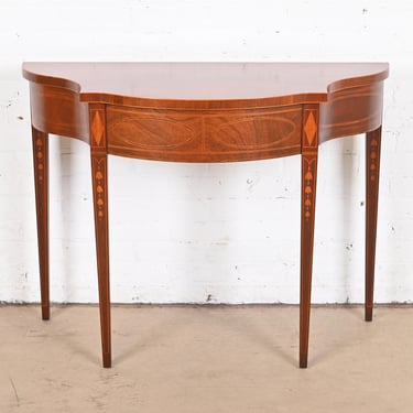 Baker Furniture Historic Charleston Federal Inlaid Mahogany Console or Entry Table