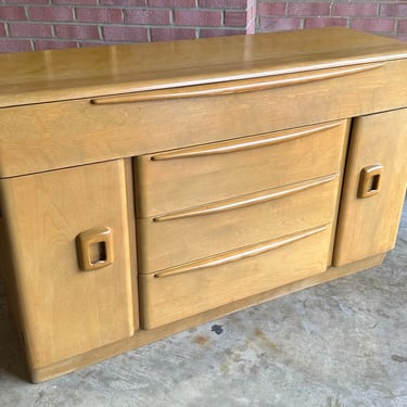 Vintage Mid 20th Century Mid Century Modern Blonde Maple Buffet by Heywood Wakefield - Free Shipping 