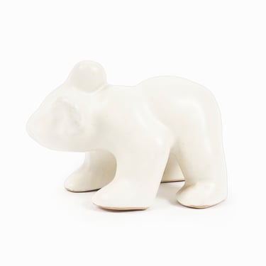 1940s Anna-Lisa Thomson Ceramic Polar Bear Figurine Upsala Ekeby 