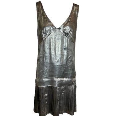 Marc Jacobs Silver Lamé 30s Inspired Dress