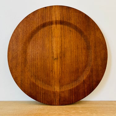 Mid Century Modern Wooden Platter Made in Sweden 