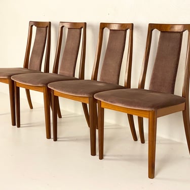 G-Plan Teak Upholstered Dining Chairs (Set of 4) - *Please ask for a shipping quote before you buy. 
