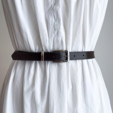 vegan leather belt 90s y2k vintage skinny brown faux leather belt 