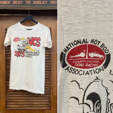 Vintage 1970’s NHRA Hot Rod Drag Race Cotton Championship T-Shirt, 70’s Tee Shirt, Vintage Clothing 