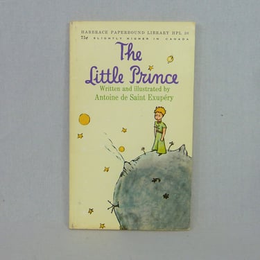 The Little Prince (1943) by Antoine de Saint Exupery - Mass Market Edition - Vintage Children's Book 