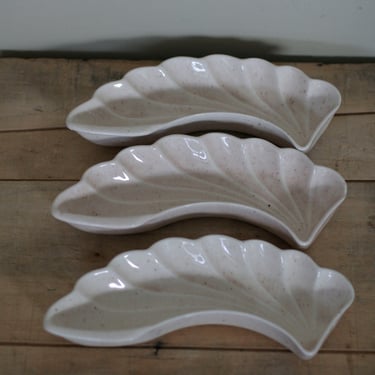 vintage leaf dishes by lane co van nuys california pottery 