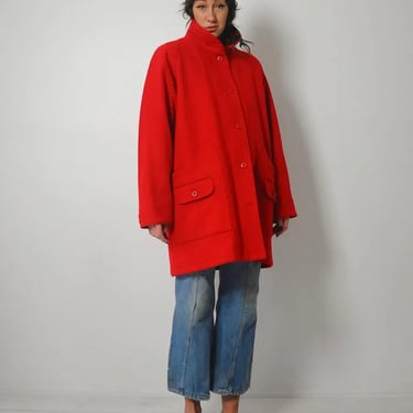 1980's Red Woolrich Duffle Coat