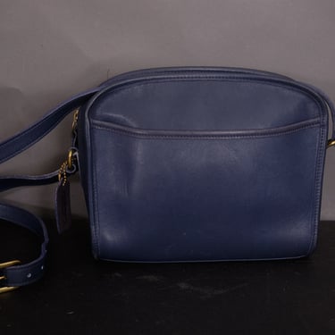 Vintage 90s Coach Metropolis 9087 Navy Blue Leather Crossbody Bag | Shoulder Purse  | Made in USA 