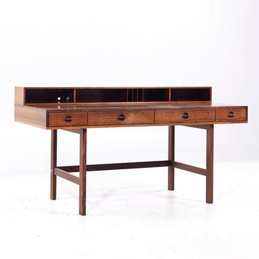 Peter Lovig Mid Century Danish Rosewood Flip Top Desk - mcm 