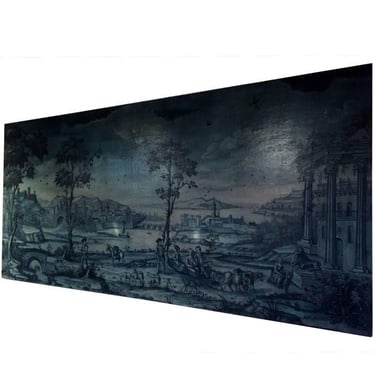 19th Century Panoramic French Pastoral Oil Painting