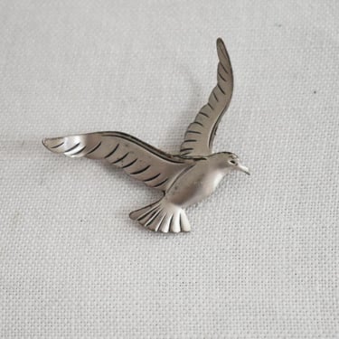 1950s/60s Beau Sterling Silver Seagull Brooch 