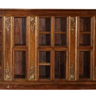 Antique Bookcase, Monumental French Napoleon III Open Shelf, Approx 22 Feet Long