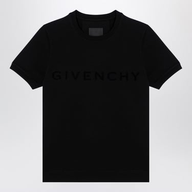 Givenchy Black Cotton T-Shirt With Logo Women