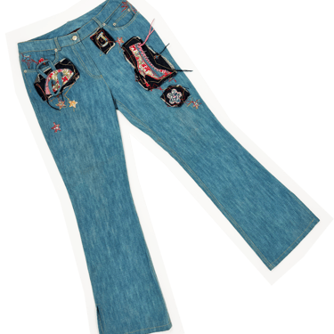 John Galliano S/S 2002 patchwork jeans