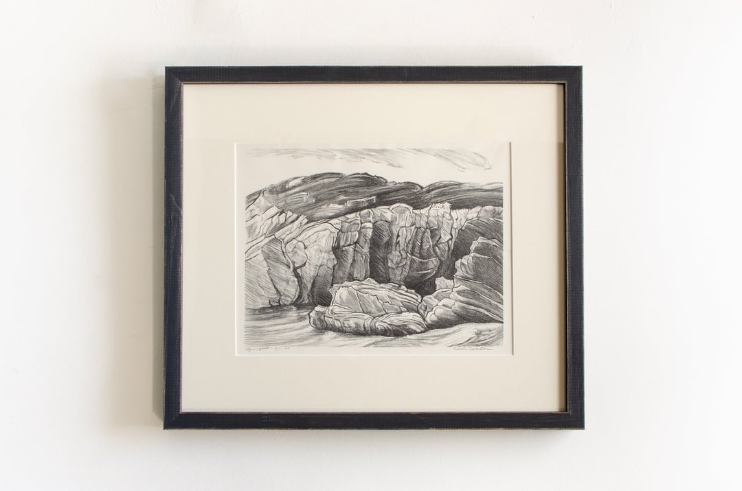 Antique Original Etching Signed by Artist Adele Watson Titled 