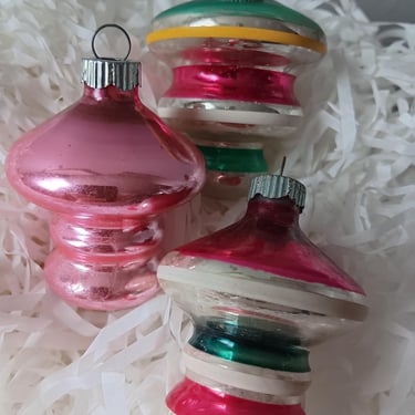 Shiny Brite Vintage Christmas Ornaments | Set of 3 