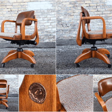 Restored 1940s Era Gunlocke Chair 