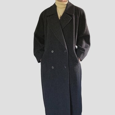 Oversized Trench Coat, Vintage 90s Long Belted Jacket