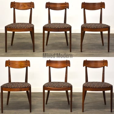 Kipp Stewart for Drexel Walnut Dining Chairs - Set of 6 