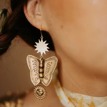 Flatwoods Fawn Summer Butterfly Earrings
