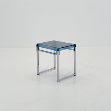 Blue Space Age side table by Marc Berthier for Prisunic, 1970s 