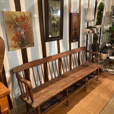 Primitive Farmhouse Deacon Bench 