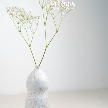 Speckled White Bubble Vase