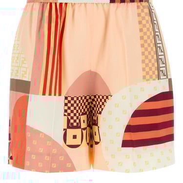 Fendi Women Printed Crepe Shorts