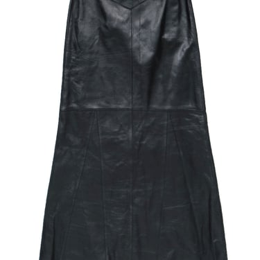 Bebe - Black Smooth Leather Maxi Skirt Sz 0