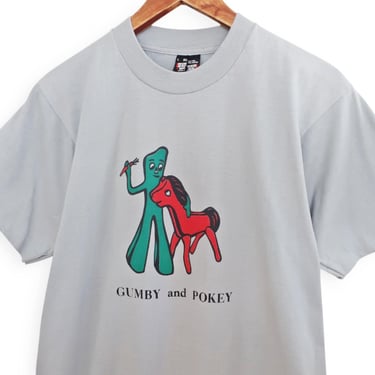 vintage t shirt / Gumby t shirt / 1990s Screen Stars Gumby and Pokey cartoon t shirt Medium 